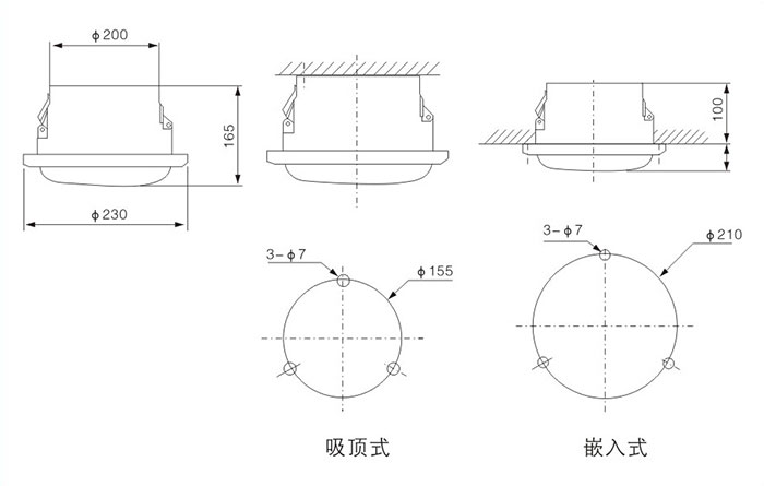 NFC9176无极顶灯安装示意图